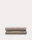 Tandi beige 100% linen bedspread for 90/135cm bed