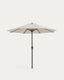Milna beige parasol with central pole and graphite steel structure Ø300cm