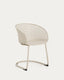 Tenaro beige plastic outdoor chair with steel structure