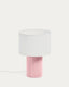Bianella cotton and pink corduroy table lamp
