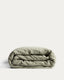 Sirale 100% cotton sateen duvet cover with washed green finish for 180cm bed