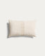 Luadia cotton cushion cover with ecru pleated detail 30 x 50cm