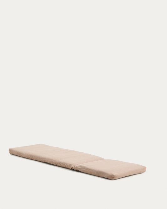 Maoni beige 100% PET sun lounger cushion 50 x 175cm
