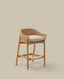 Galea stool in FSC 100% solid teak wood and synthetic rattan 75cm