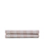 Macie red and beige striped 100% cotton bedspread for 150/160cm bed