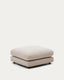 Gala beige chenille footrest FSC Mix Credit 90 x 90cm