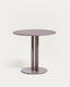 Sedalis round outdoor table in steel with taupe aluminium top Ø80cm