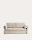 Tanit sofa bed in white with natural finish solid beech wood legs, 210 cm FSC Mix Credit