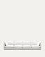 Gala 6-seater white chenille sofa FSC Mix Credit 390cm