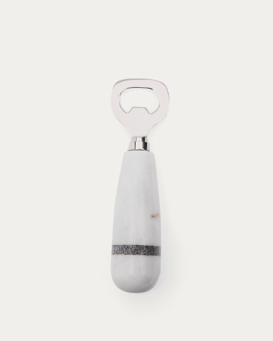 Nira opener in white and grey marble