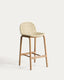 Alipa stool in FSC 100% solid acacia wood and ecru rope cord 75 cm