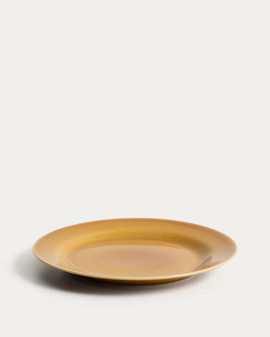 Selune yellow ceramic plate