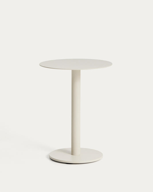 Asinara ecru aluminium side table Ø40 cm