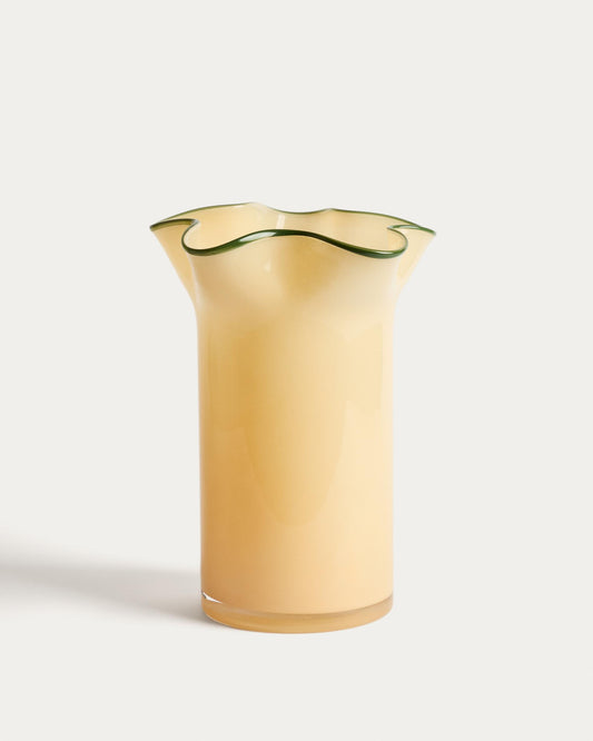 Endasi yellow glass vase 31cm