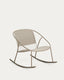 Atrani rocking chair in galvanized steel and taupe rope