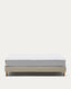 Ofelia base with ecru removable cover and solid beech wooden legs for a 180 x 200 cm mattress FSC Mix Credit