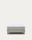 Ofelia base with ecru removable cover and solid beech wooden legs for a 90 x 200 cm mattress FSC Mix Credit