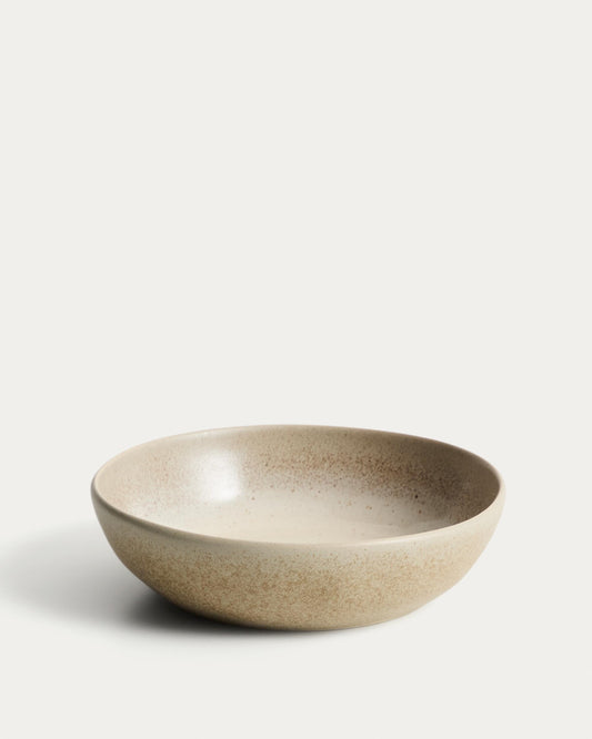 Sarel beige ceramic soup bowl