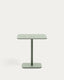 Brai outdoor table in turquoise galvanised steel 70 x 70cm