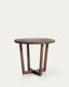 Nahla round table in solid mango wood with walnut finish Ø 90cm FSC 100%