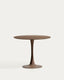 Vedira table in glass and brown steel Ø90cm