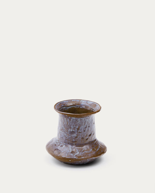 Olaris brown ceramic vase 16 cm