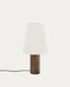 Marga table lamp made from solid rubber wood with dark finish