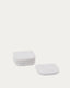 Zera set of 4 white marble coasters