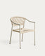 Livadia stackable outdoor chair in ecru aluminium
