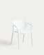 Ania stackable outdoor chair in white