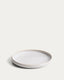 Uilo white ceramic dessert plate