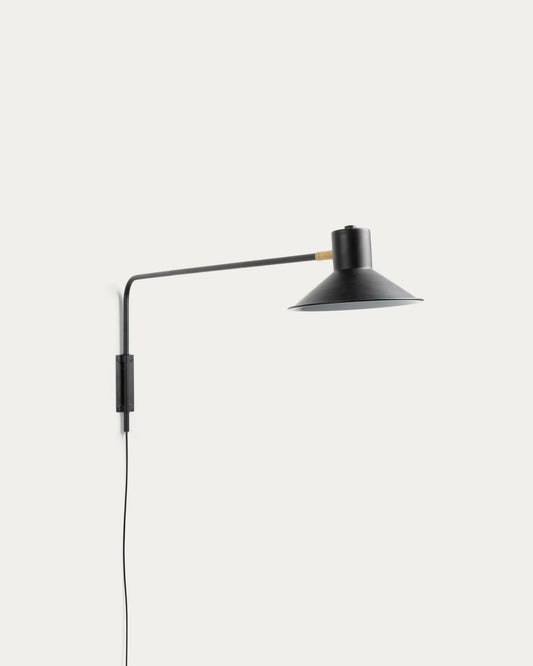 Aria wall light in steel with black finish
