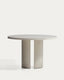Nealy round table in lacquered MDF in an ecru finish, Ø 120 cm