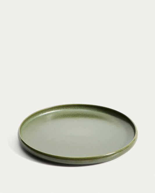 Uilo green ceramic plate