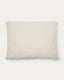 Martina ecru chenille cushion 47 x 36cm