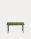 Maurina side table in green galvanised steel with ecru tiles 81 x 51 cm