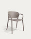 Ania stackable outdoor chair in brown