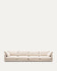 Gala 6-seater beige chenille sofa FSC Mix Credit 390cm