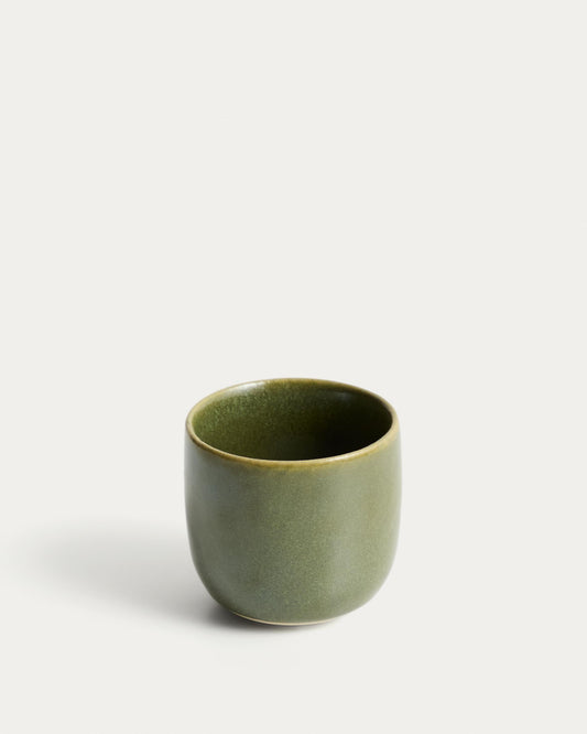 Uilo green ceramic mug
