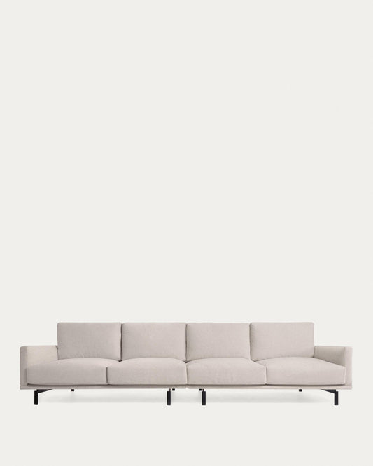 Galene 4 seater sofa in beige, 414 cm FSC Mix Credit