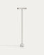 Lynor brushed steel floor lamp with white marble base