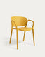 Ania stackable outdoor chair in yellow