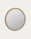 Alum round solid mindi wood mirror 80 cm