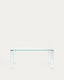 Adularia table in clear tempered glass 160 x 90cm