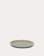 Brown ceramic Coval dessert plate