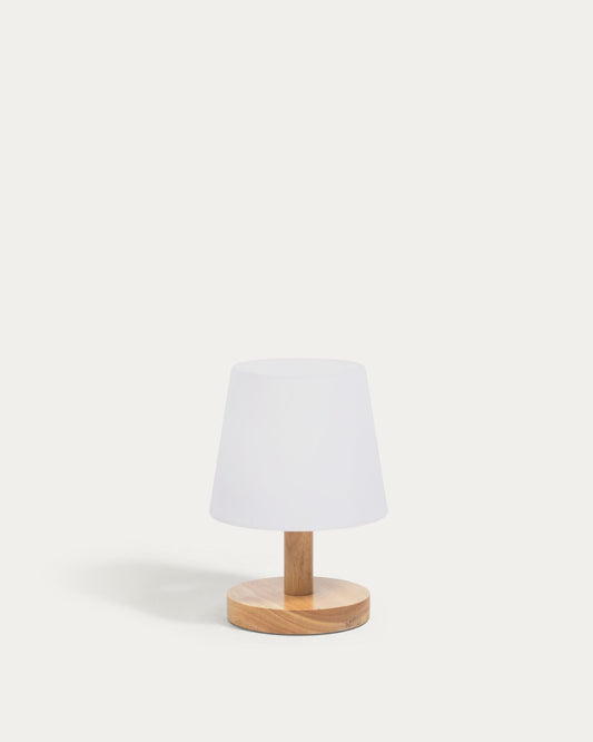 Ambar table lamp in polythylene and wood