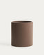 Aiguablava brown cement planter Ø 52cm