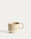 Doren beige ceramic mug