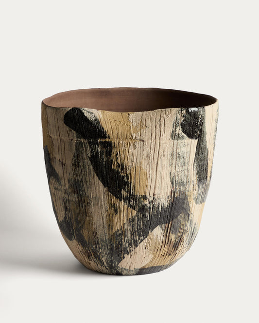 Dirva brown ceramic vase 38cm
