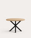 Argo round Ø 119 cm melamine table with steel legs with black finish